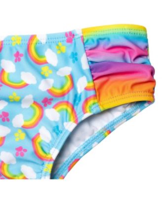 Toddler Girls One Piece Bathing Suit Rash Guard Tankini Top Bikini Bottom and Skort 5 Swimsuit Set