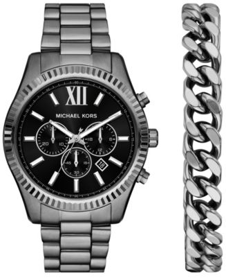 マイケル  M Michael Kors Men's Lexington Chronograph Gunmetal Stainless