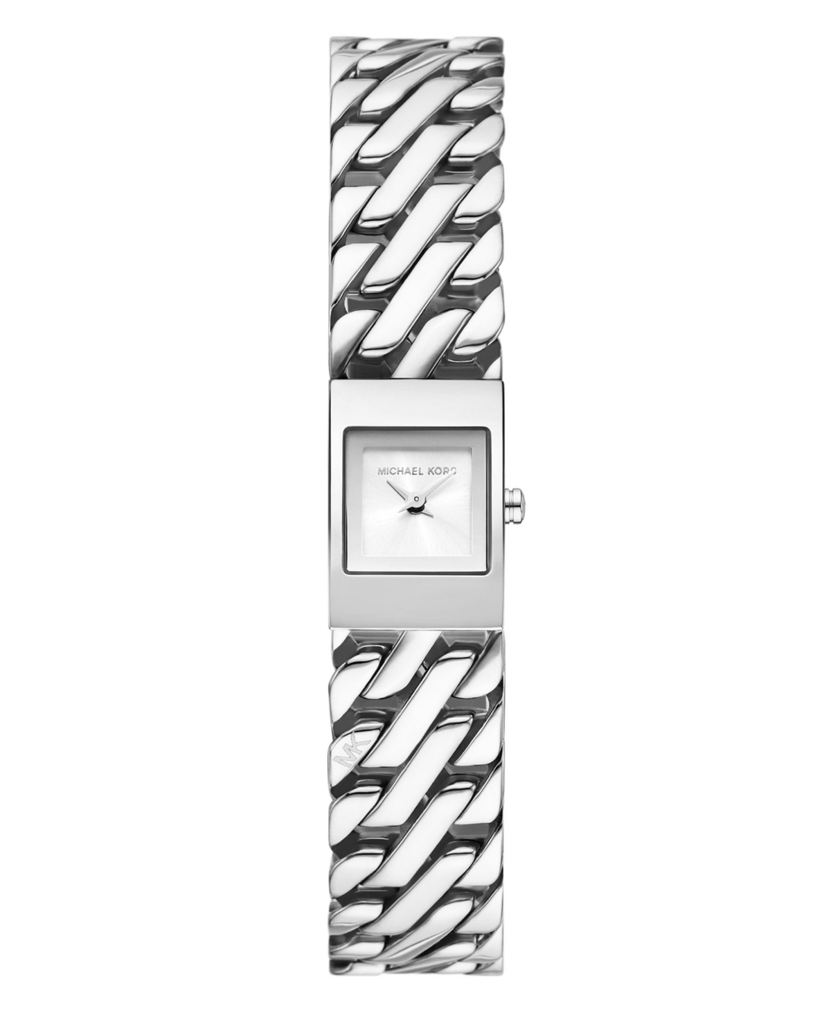 Michael Kors Mini Darrington Silver-tone Chain-link Watch In Metallic