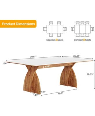 6FT Conference Table for 6-8 People, Meeting Table with Crossed Legs, Industrial Business Training Desk for Office Conference, Meeting Room