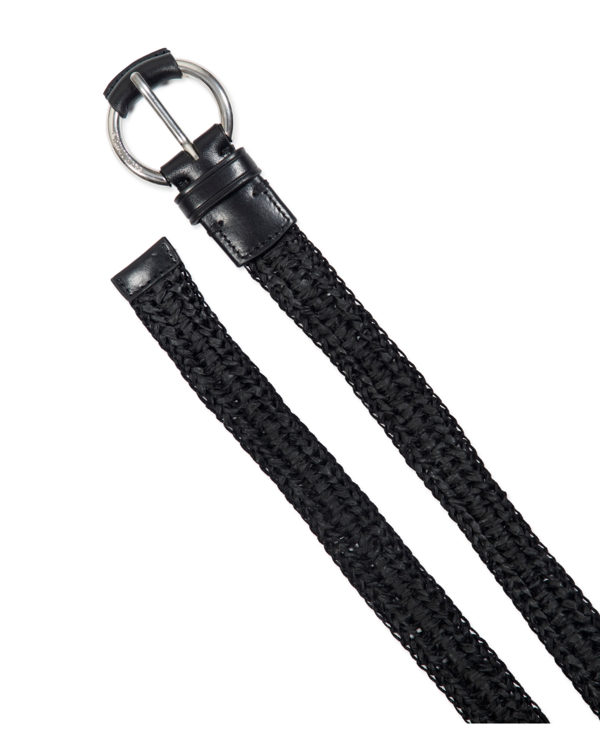 Michael Kors 32mm Woven Raffia Belt