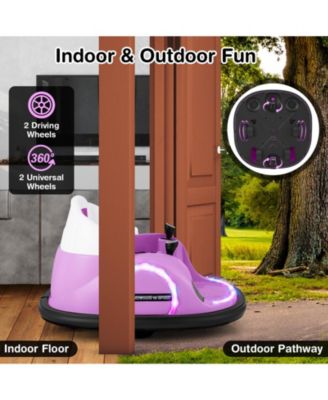 12V 360° Spinning Bumper Car – Remote Control, LED Lights, Music