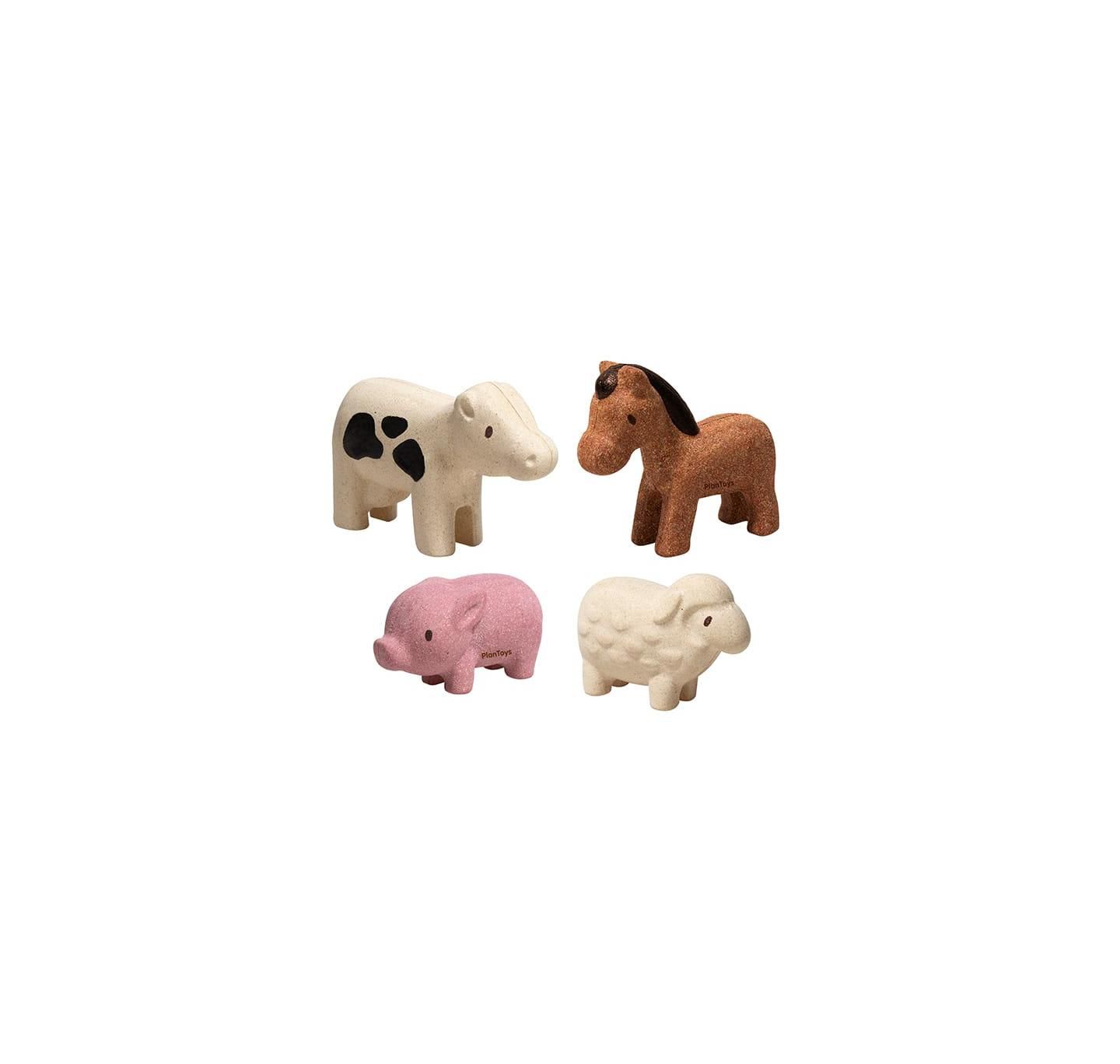 Детские фигурки PlanToys Farm Animals 4-Piece Figurine Set, от 1 года — фото 2