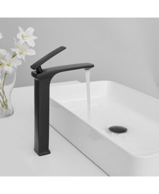 Single Hole Single Handle Bathroom Vessel Sink Faucet With Pop Up Drain Without Overflow In Polished Chrome