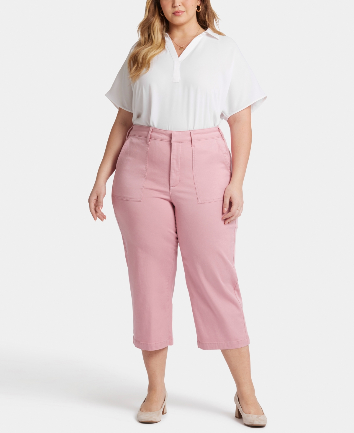Nydj Plus Size Utility Ankle Pants In Coquette