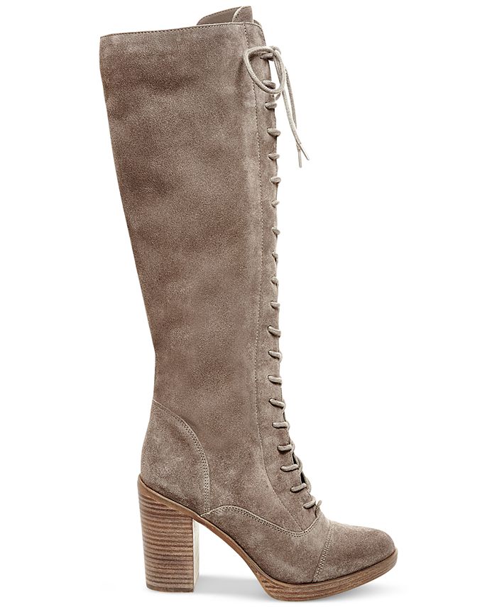 Steve Madden Women's Nidea Suede Lace-Up Boots - Macy's