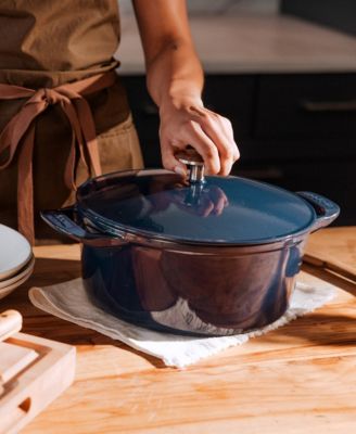 Enameled Cast Iron 5.5-Quarts Round Dutch Oven with Lid