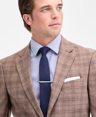 Men's Modern-Fit Blue Windowpane Sport Coat