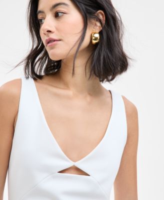 Women's Sleeveless Cutout Midi Bodycon Dress