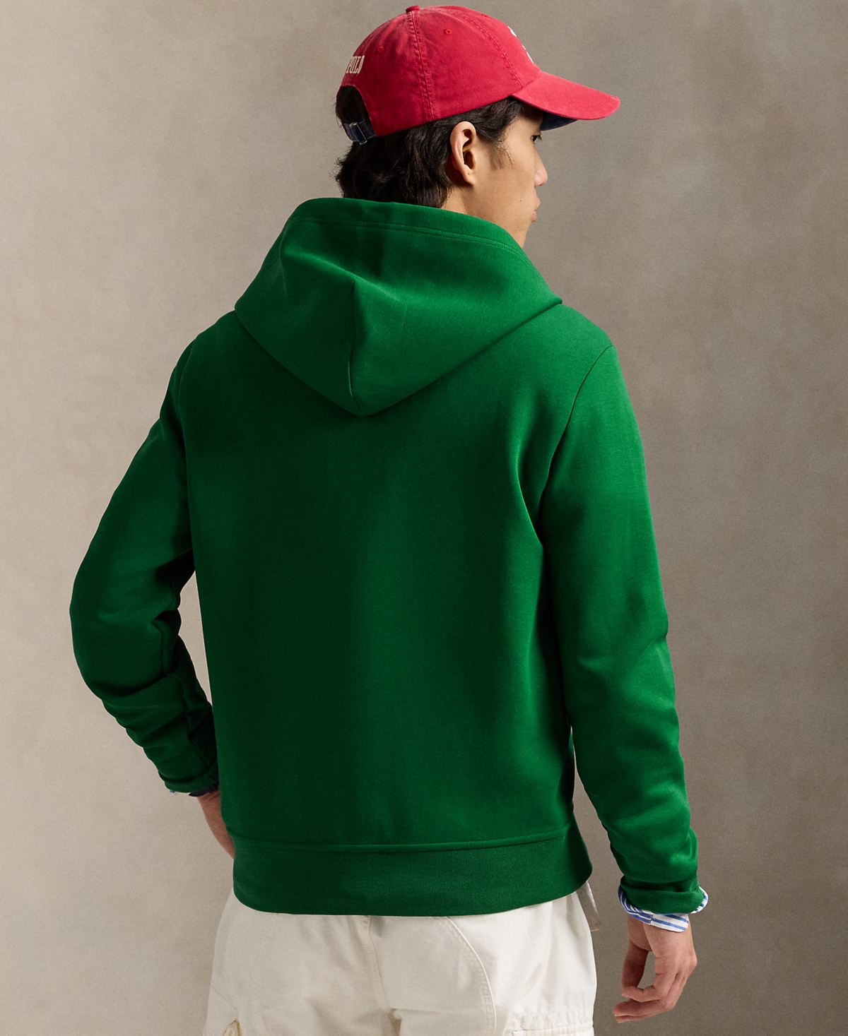 Polo Ralph Lauren Double-knit Zip-up Hoodie In Green