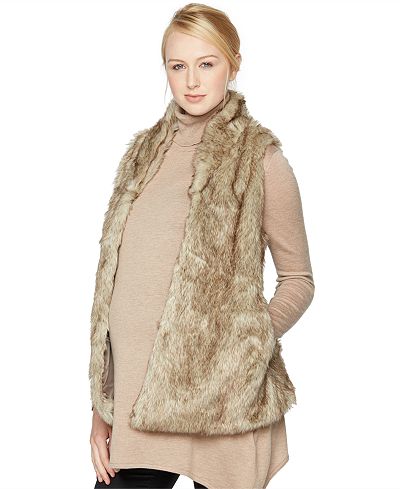 A Pea in the Pod Maternity Faux-Fur Vest