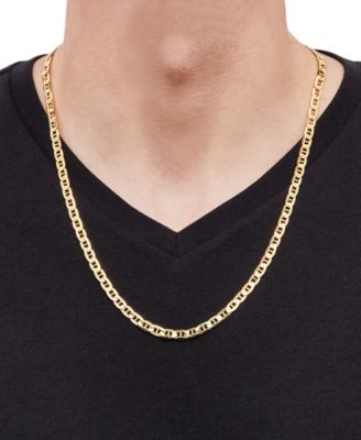 Lightweight Polished Mariner Link 20" Chain Necklace (5.5MM) in 14k Gold