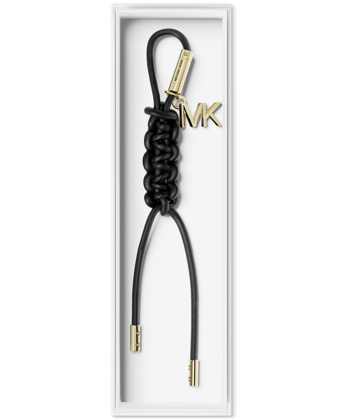 Michael Kors Michael  Met Braided Bag Charm In Black
