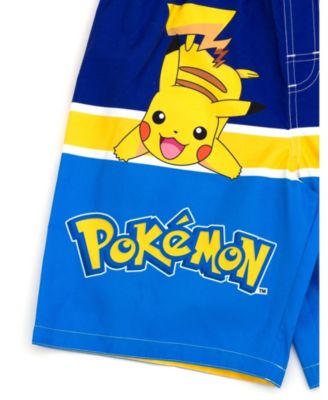 Boys Pikachu Compression UPF 50+ Swim Trunks Bathing Suit