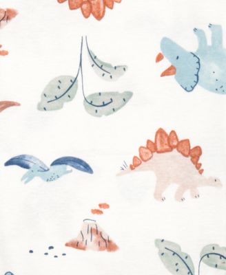 Baby Boys 5-Pk. Cotton Short-Sleeve Dinosaur Bodysuits