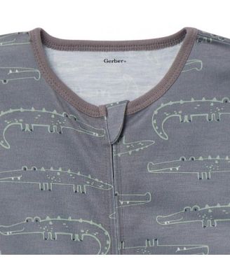 Baby Boys Footless Pajamas with Reverse Zipper, 3-Pack