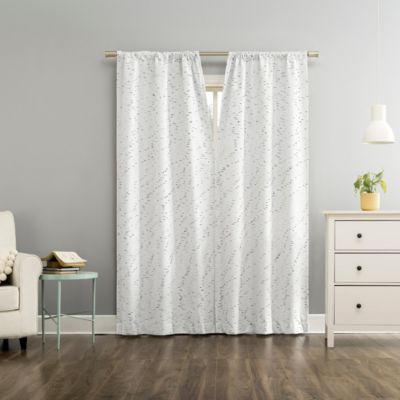 Sylo Generation Contrast Slub Magnetic Closure 100% Blackout Rod Pocket Curtain Panel