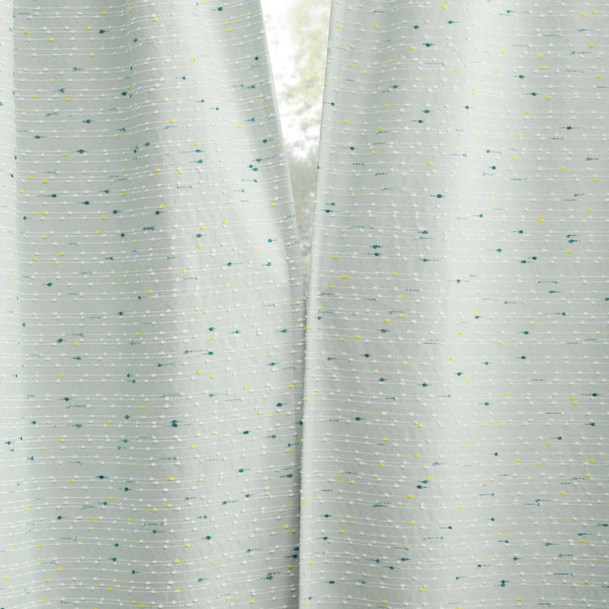 Sylo Generation Contrast Slub Magnetic Closure 100% Blackout Rod Pocket Curtain Panel