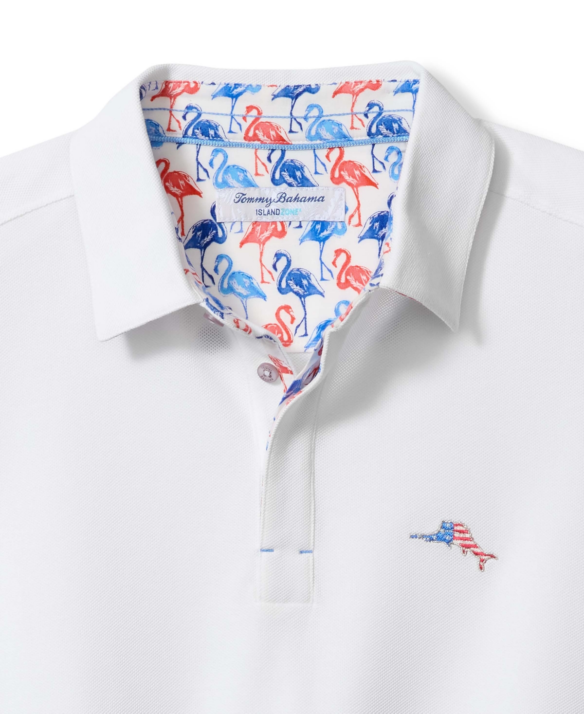 Tommy Bahama Men's Flamingo Mingle 5 O'clock Short Sleeve Polo Shirt