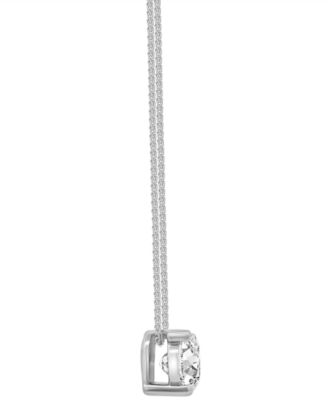 Diamond Solitaire 18" Pendant Necklace (1 ct. t.w.) in 14k White Gold