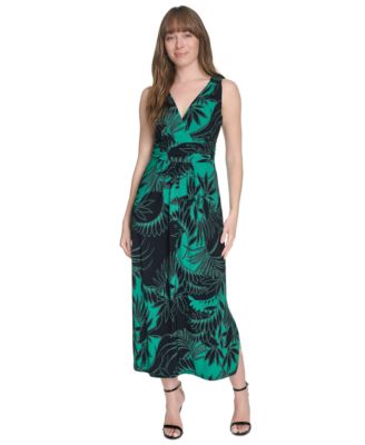 Tommy Hilfiger - Women's Floral-Print Sleeveless Ruched Dress