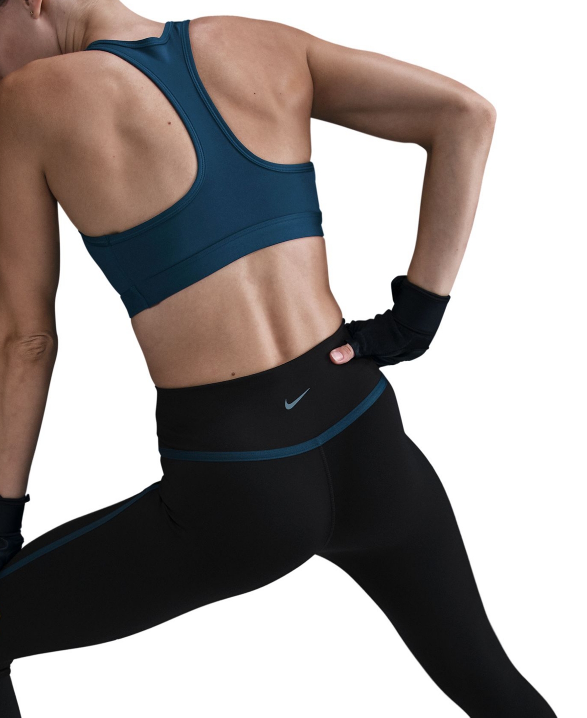 Shop Nike Women's One High-waisted 7/8 Leggings In Black,blac