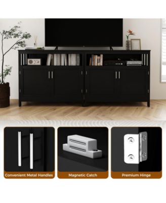 Kitchen Buffet Server Sideboard Storage Cabinet with 2 Doors and Shelf