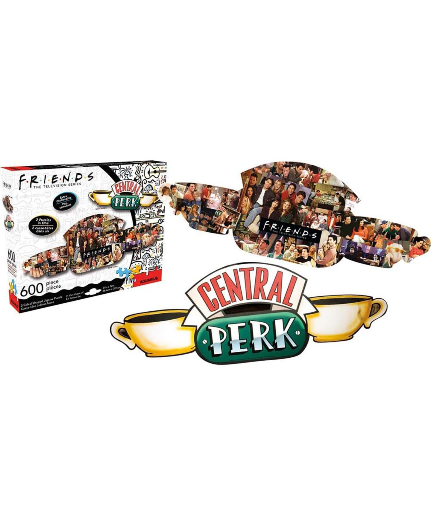 Детский пазл NMR Distribution Friends Central Perk & Collage Two-Sided 600 Piece Puzzle, Ages 14+ — фото 1