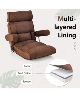 Adjustable Folding Sofa Chair with 6 Position Stepless Back