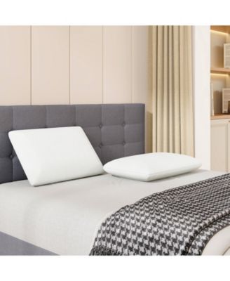 Set of 2 Gel Memory Foam Pillow 3D Cutting Air Flow Cooling Pillows with Pillowcase