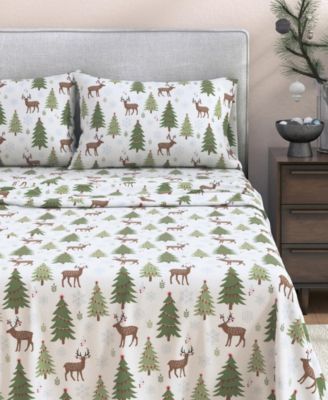 Ultra-Soft Turkish Cotton Flannel Holiday Print Sheet Set