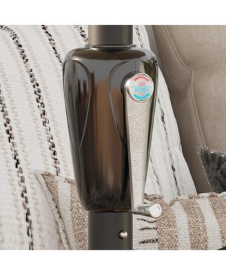 11 ft. Outdoor Patio Market Beach Umbrella with 3-Tier Vented Canopy, With 8 Heavy-Duty Ribs & Crank Tilt in Blue