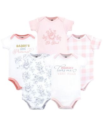 Hudson Baby Baby Girls Hudson Cotton Bodysuits 5-Pack - Toile floral 30$