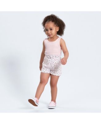 Toddler Girls 3-Pack Pull-On Knit Shorts, Lemons, 5T