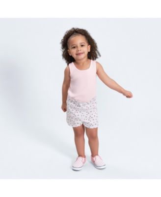 Toddler Girls 3-Pack Pull-On Knit Shorts, Lemons, 5T