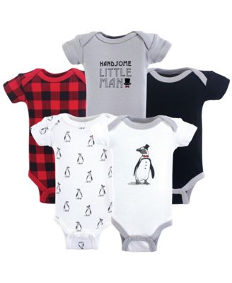 Hudson Baby Multipack of 5 Comfortable Cotton Bodysuits - Penguin 1 24$