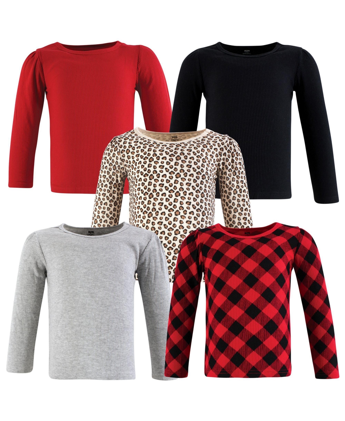 Hudson Baby Thermal Long Sleeve Tees 5pk