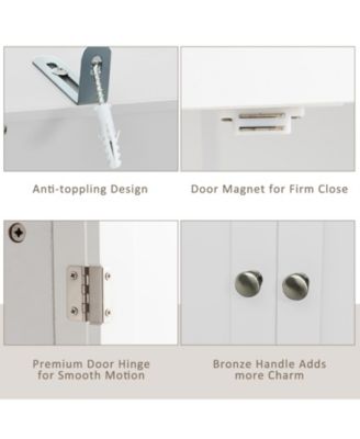 Bookcase Shelving Storage Wooden Cabinet Unit Standing Display Bookcase with Doors