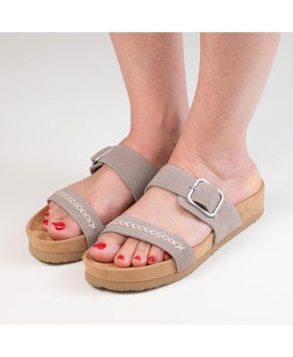Women's Gideon Suede 2-Strap Buckle Sandals