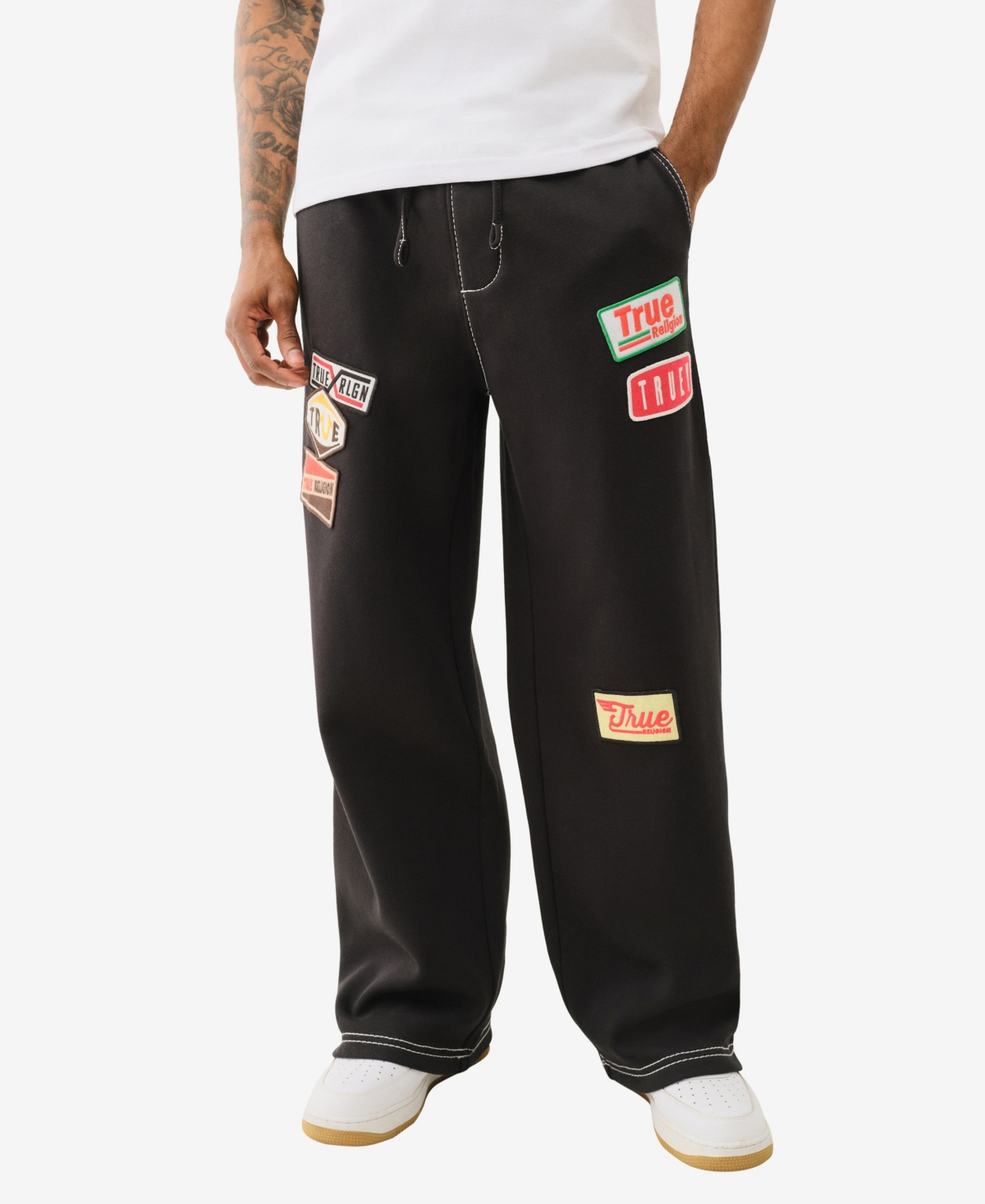 Men's Patch Big T Baggy Sweatpants - Vapor gray