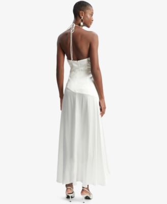 Women's Sorella Halter Wrap Asymmetric Flounce Dress