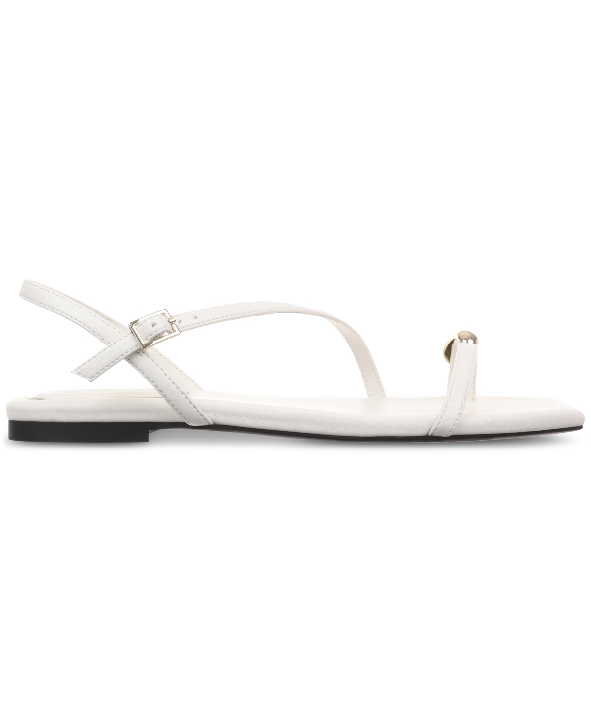 Shop Inc International Concepts Women's Zinaa Flat Sandals, Exclusively At Macy's In White Smooth