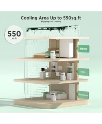 12,000 BTU Portable AC — Cools up to 550 sq ft, 46 dB Quiet, Cooling/Fan/Dehumidifier, Sleep Mode & Remote — Home/Office/Dorm