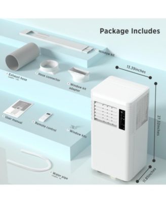 10000 BTU Portable Air Conditioner with Remote Control Three Modes Two Wind Speed LED Display Air Conditioner