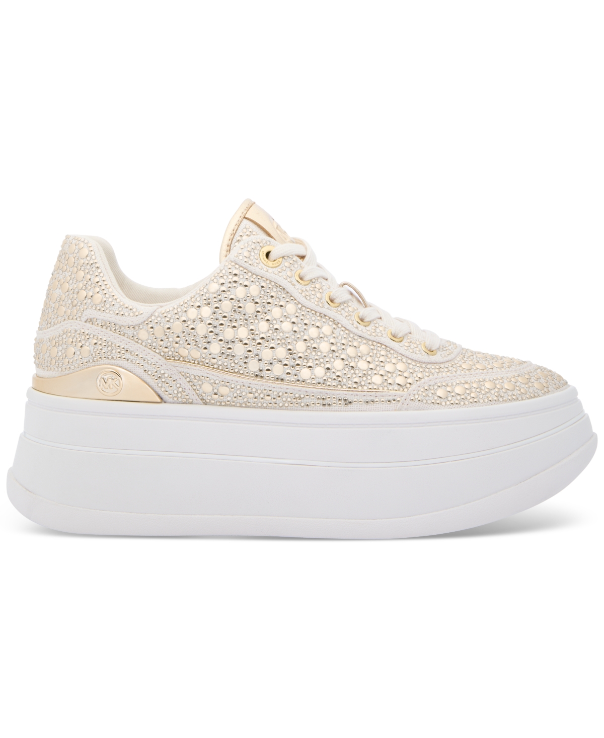 Michael Kors Michael  Women's Hayes Embellished Platform Sneakers In Cream