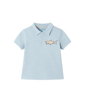 Toddler Boys Toddler/Child Lt Blue Textured Polo and Shorts Set