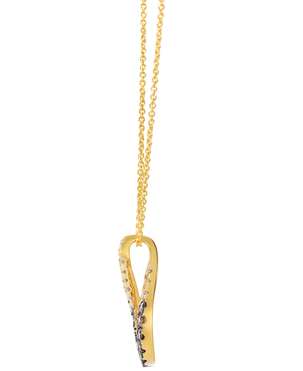 Le Vian Chocolate Ombre Diamond Teardrop Adjustable 20" Pendant Necklace (3/4 Ct. T.w.) In 14k Gold In Yellow Gold