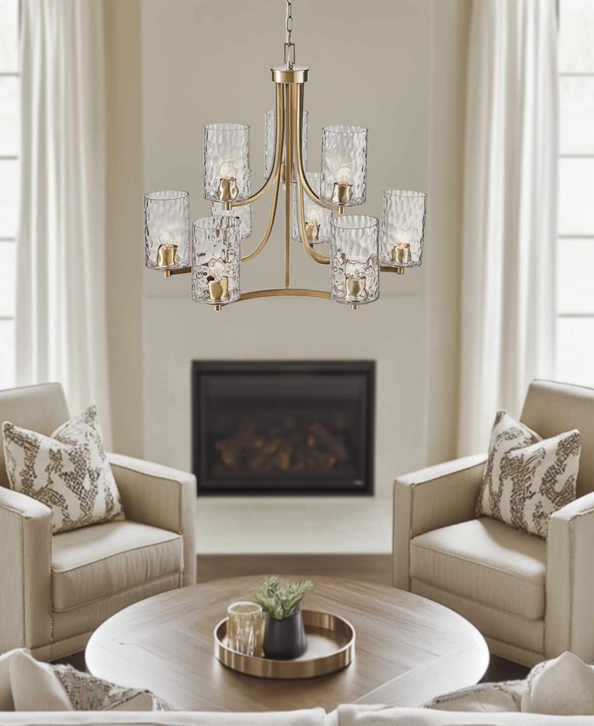 Hampton Hill 31.25" Opulentia 9-light Iron Chandelier
