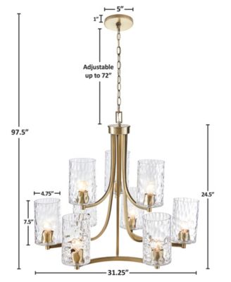 31.25" Opulentia 9-light Iron Chandelier
