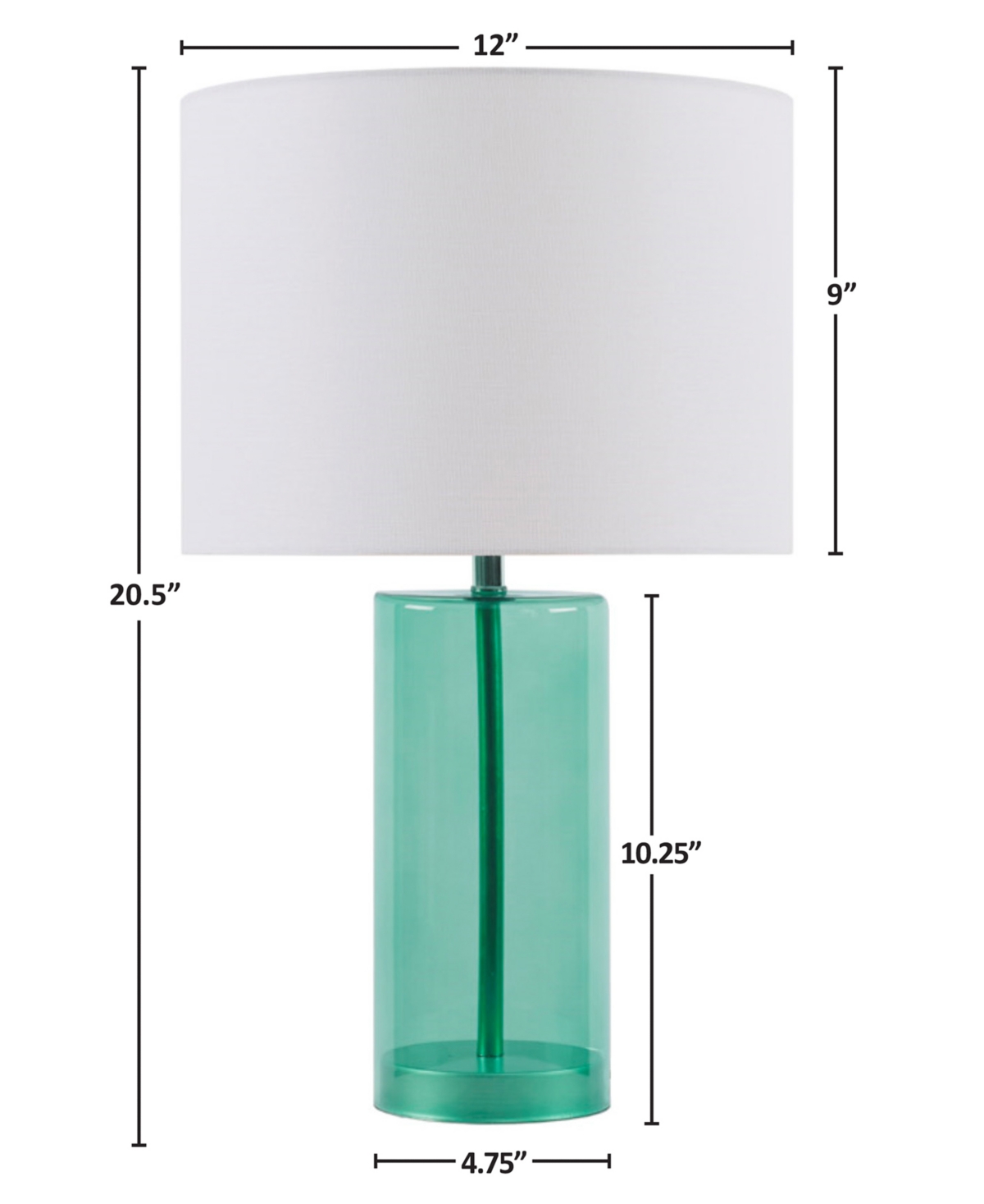 510 Design 20.5" Neonova Glass Table Lamp In Blue